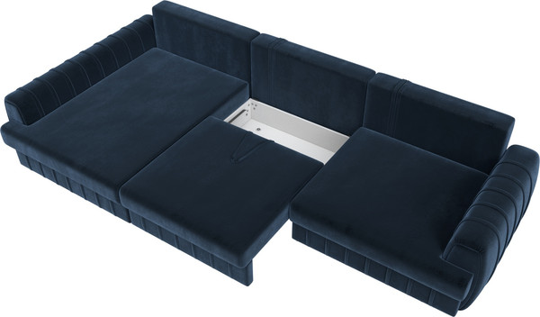 Изображение товара Диван угловой Лига Диванов Лига-057 НПБ Лонг угол левый / 129305L (велюр Tower 13 синий)