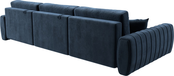 Изображение товара Диван угловой Лига Диванов Лига-057 НПБ Лонг угол левый / 129305L (велюр Tower 13 синий)