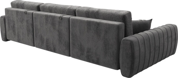 Изображение товара Диван угловой Лига Диванов Лига-057 НПБ Лонг угол левый / 129306L (велюр Tower 10 серый)