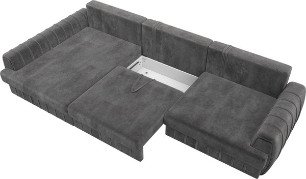 Изображение товара Диван угловой Лига Диванов Лига-057 НПБ Лонг угол левый / 129306L (велюр Tower 10 серый)