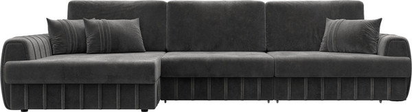 Изображение товара Диван угловой Лига Диванов Лига-057 НПБ Лонг угол левый / 129306L (велюр Tower 10 серый)