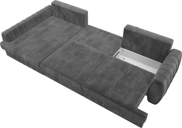 Изображение товара Диван угловой Лига Диванов Лига-057 НПБ Лонг угол левый / 129306L (велюр Tower 10 серый)