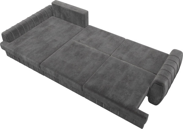 Изображение товара Диван угловой Лига Диванов Лига-057 НПБ Лонг угол левый / 129306L (велюр Tower 10 серый)