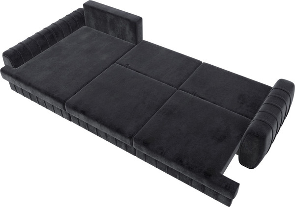 Изображение товара Диван угловой Лига Диванов Лига-057 НПБ Лонг угол левый / 129307L (велюр Tower 11 темно-серый)