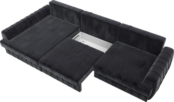 Изображение товара Диван угловой Лига Диванов Лига-057 НПБ Лонг угол левый / 129307L (велюр Tower 11 темно-серый)