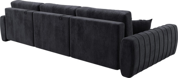 Изображение товара Диван угловой Лига Диванов Лига-057 НПБ Лонг угол левый / 129307L (велюр Tower 11 темно-серый)