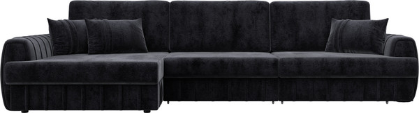 Изображение товара Диван угловой Лига Диванов Лига-057 НПБ Лонг угол левый / 129307L (велюр Tower 11 темно-серый)