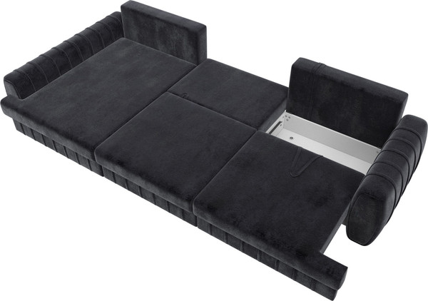 Изображение товара Диван угловой Лига Диванов Лига-057 НПБ Лонг угол левый / 129307L (велюр Tower 11 темно-серый)