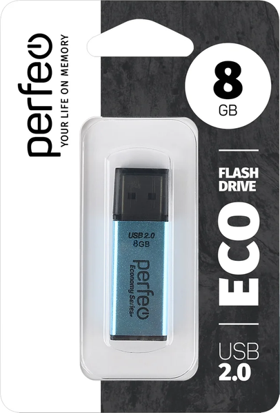 Изображение товара USB flash накопитель Perfeo E03 8GB / PF-E03N008ES (синий)