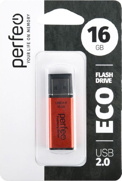 Изображение товара USB flash накопитель Perfeo E03 16GB / PF-E03R016ES (красный)