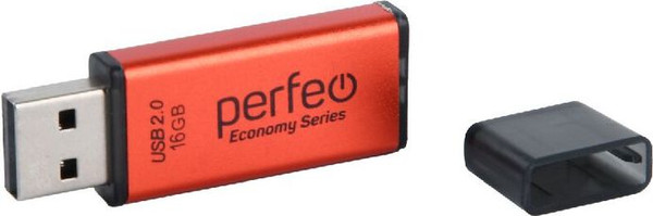 Изображение товара USB flash накопитель Perfeo E03 16GB / PF-E03R016ES (красный)