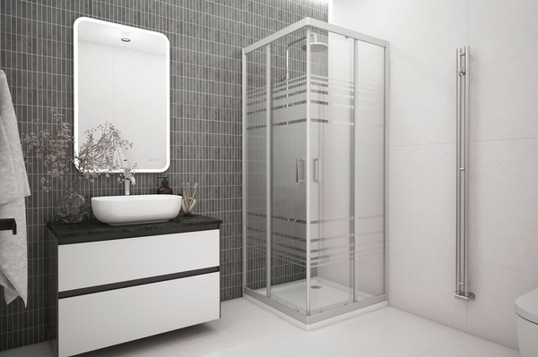 Изображение товара Душевой уголок МетаКам City Trend Grey 90x90x185 (без поддона)