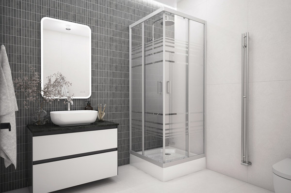 Изображение товара Душевой уголок МетаКам City Trend Grey 90x90x185 (без поддона)