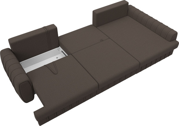 Изображение товара Диван угловой Лига Диванов Лига-057 НПБ Лонг угол правый / 129293 (рогожка Амур 05 коричневый)