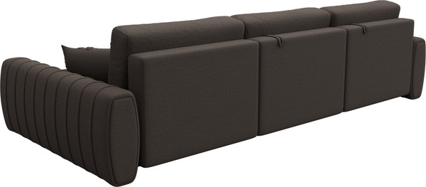 Изображение товара Диван угловой Лига Диванов Лига-057 НПБ Лонг угол правый / 129293 (рогожка Амур 05 коричневый)