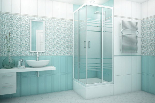 Изображение товара Душевой уголок МетаКам City Trend White 90x90x185 / 556635 (прозрачное стекло, без поддона)