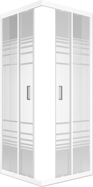 Изображение товара Душевой уголок МетаКам City Trend White 90x90x185 / 556635 (прозрачное стекло, без поддона)