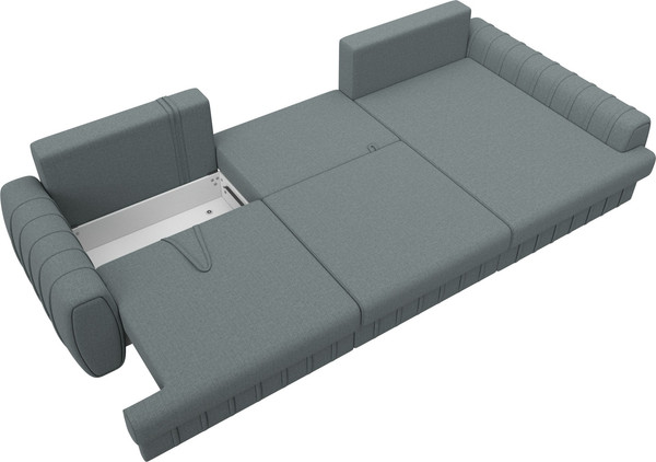 Изображение товара Диван угловой Лига Диванов Лига-057 НПБ Лонг угол правый / 129294 (рогожка Амур 07 серый)