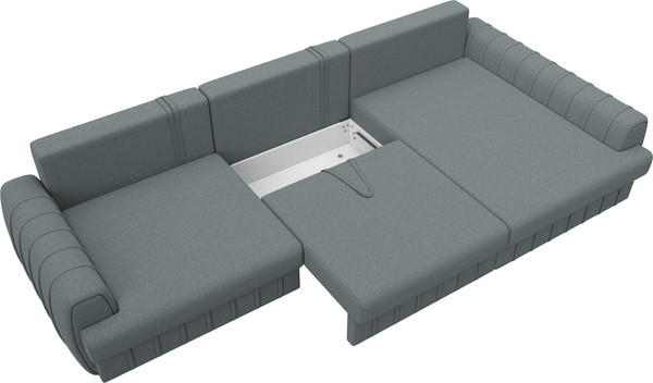 Изображение товара Диван угловой Лига Диванов Лига-057 НПБ Лонг угол правый / 129294 (рогожка Амур 07 серый)