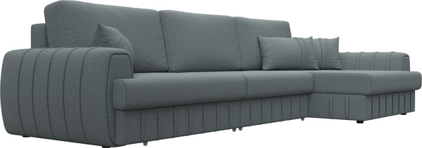 Изображение товара Диван угловой Лига Диванов Лига-057 НПБ Лонг угол правый / 129294 (рогожка Амур 07 серый)