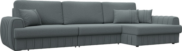 Изображение товара Диван угловой Лига Диванов Лига-057 НПБ Лонг угол правый / 129294 (рогожка Амур 07 серый)