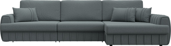 Изображение товара Диван угловой Лига Диванов Лига-057 НПБ Лонг угол правый / 129294 (рогожка Амур 07 серый)