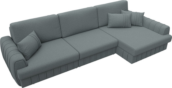Изображение товара Диван угловой Лига Диванов Лига-057 НПБ Лонг угол правый / 129294 (рогожка Амур 07 серый)