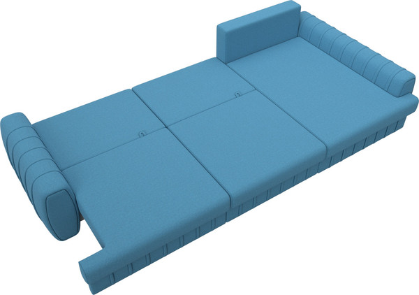 Изображение товара Диван угловой Лига Диванов Лига-057 НПБ Лонг угол правый / 129295 (рогожка Амур 10 голубой)