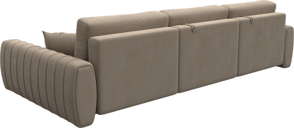 Изображение товара Диван угловой Лига Диванов Лига-057 НПБ Лонг угол правый / 129297 (велюр Seven 729 бежевый)