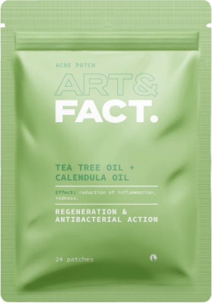 Изображение товара Маска-патч для лица Art&Fact Гидроколлоидные для пробл. кожи с маслом чайного дерева и кален.