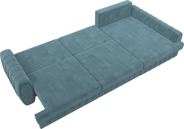 Изображение товара Диван угловой Лига Диванов Лига-057 НПБ Лонг угол правый / 129298 (велюр Seven 113 бирюзовый)