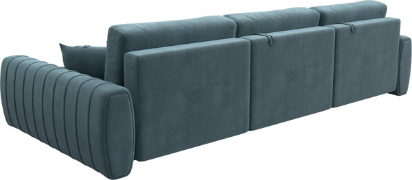 Изображение товара Диван угловой Лига Диванов Лига-057 НПБ Лонг угол правый / 129298 (велюр Seven 113 бирюзовый)