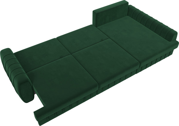 Изображение товара Диван угловой Лига Диванов Лига-057 НПБ Лонг угол правый / 129299 (велюр Seven 626 зеленый)