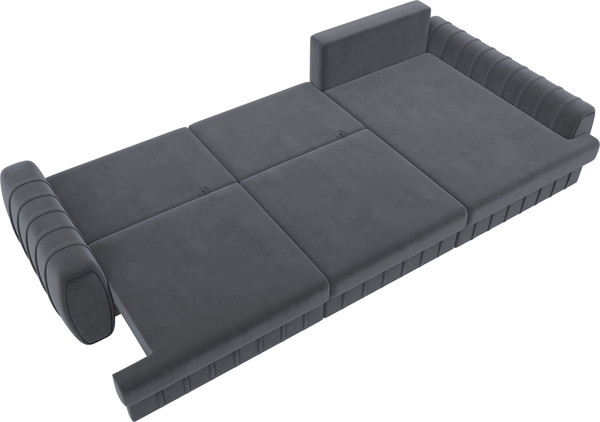 Изображение товара Диван угловой Лига Диванов Лига-057 НПБ Лонг угол правый / 129300 (велюр Seven 17 серый)