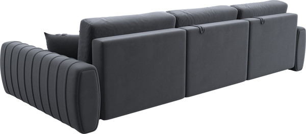 Изображение товара Диван угловой Лига Диванов Лига-057 НПБ Лонг угол правый / 129300 (велюр Seven 17 серый)