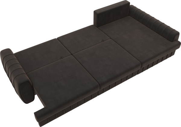 Изображение товара Диван угловой Лига Диванов Лига-057 НПБ Лонг угол правый / 129301 (велюр Seven 727 коричневый)