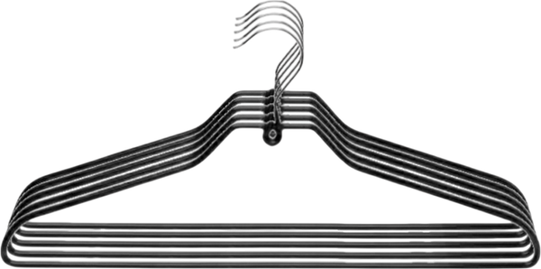 Изображение товара Набор металлических вешалок-плечиков Attribute Neo Black&white AHS235 (5шт)