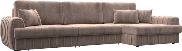 Изображение товара Диван угловой Лига Диванов Лига-057 НПБ Лонг угол правый / 129304 (велюр Tower 05 бежевый)