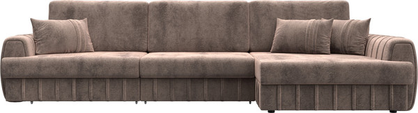 Изображение товара Диван угловой Лига Диванов Лига-057 НПБ Лонг угол правый / 129304 (велюр Tower 05 бежевый)