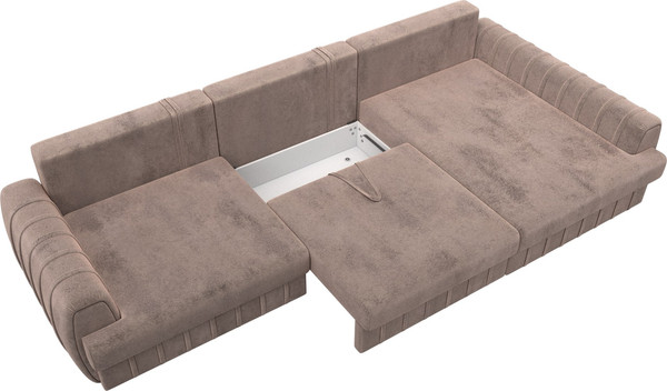 Изображение товара Диван угловой Лига Диванов Лига-057 НПБ Лонг угол правый / 129304 (велюр Tower 05 бежевый)