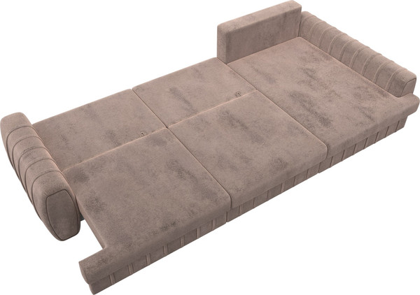 Изображение товара Диван угловой Лига Диванов Лига-057 НПБ Лонг угол правый / 129304 (велюр Tower 05 бежевый)