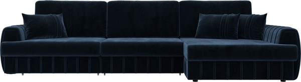 Изображение товара Диван угловой Лига Диванов Лига-057 НПБ Лонг угол правый / 129305 (велюр Tower 13 синий)