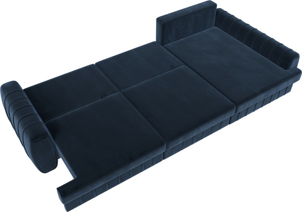 Изображение товара Диван угловой Лига Диванов Лига-057 НПБ Лонг угол правый / 129305 (велюр Tower 13 синий)
