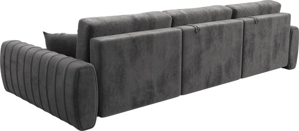 Изображение товара Диван угловой Лига Диванов Лига-057 НПБ Лонг угол правый / 129306 (велюр Tower 10 серый)