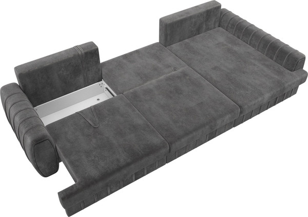 Изображение товара Диван угловой Лига Диванов Лига-057 НПБ Лонг угол правый / 129306 (велюр Tower 10 серый)