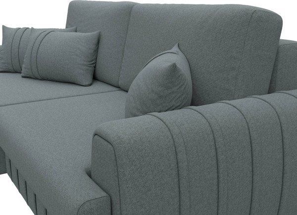 Изображение товара Диван угловой Лига Диванов Лига-057 НПБ угол левый / 129265L (рогожка Амур 07 серый)