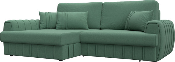 Изображение товара Диван угловой Лига Диванов Лига-057 НПБ угол левый / 129267L (рогожка Амур 11 зеленый)