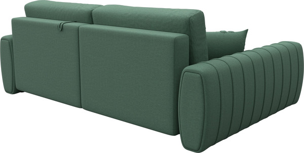 Изображение товара Диван угловой Лига Диванов Лига-057 НПБ угол левый / 129267L (рогожка Амур 11 зеленый)