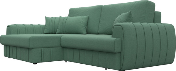 Изображение товара Диван угловой Лига Диванов Лига-057 НПБ угол левый / 129267L (рогожка Амур 11 зеленый)