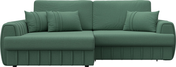 Изображение товара Диван угловой Лига Диванов Лига-057 НПБ угол левый / 129267L (рогожка Амур 11 зеленый)